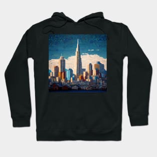 Mosaic San Francisco Skyline Square | San Fran Architecture | California Hoodie